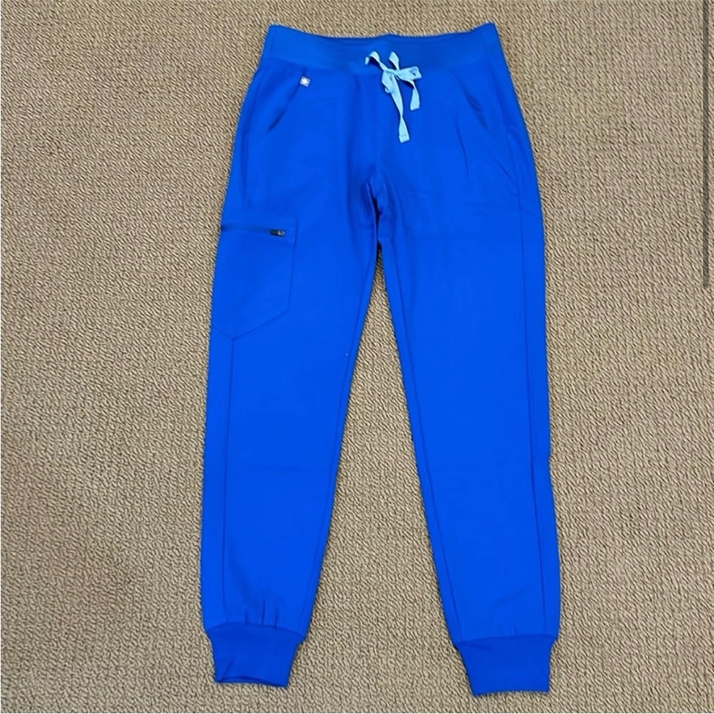 Figs Zamora 2.0 Jogger Technical Collection Scrub Pants size X-Small Royal Blue